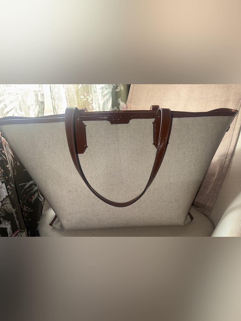 Calpak Colette 15" Canvas Laptop
Tote in Natural Brown